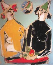 Санте МОНАКЕЗИ. Клоунессы с бабочками. 1966