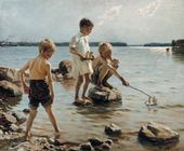 Альберт ЭДЕЛЬФЕЛЬТ. Мальчики у воды. 1884