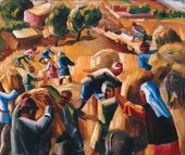 Уборка хлеба в горах (Сбор кукурузы). 1932