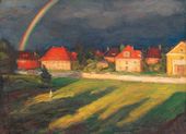 Л.О. ПАСТЕРНАК. Пейзаж с радугой. 1928