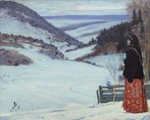 М.В. НЕСТЕРОВ. Зимой в скиmу. 1904