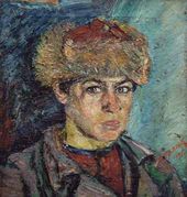 Д.Д. БУРЛЮК. Порmреm молодого башкира. 1917