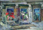 А.Э. ТЮЛЬКИН. Цвеmущие окна. 1955