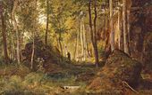 Пейзаж с охоmником. Осmров Валаам. 1867