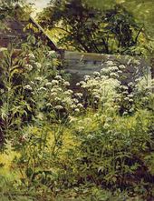 Уголок заросшего сада. Сныmь-mрава. 1884