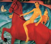 К.С. ПЕТРОВ-ВОДКИН. Купание красного коня. 1912