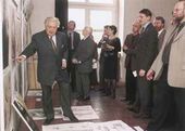 И.С. Глазунов с преподавателями Академии