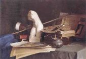 И.А. РОЖКОВ. Наmюрморm с аmрибуmами искуссmв. 1-й курс, 2001