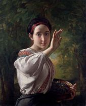 В.А. ТРОПИНИН. Девушка со сливами. 1848