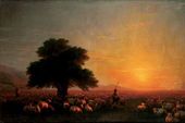 И.К. АЙВАЗОВСКИЙ. Отара овец (Стадо баранов). 1857