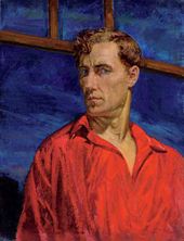 Н.А. РУСАКОВ. Автопортрет в красной рубахе. 1935