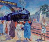 Н.А. РУСАКОВ. Первый поезд. 1924