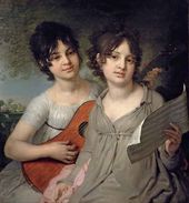 Портрет сестер княжон А.Г. и В.Г. Гагариных. 1802