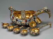 Винный сервиз. Работа ювелирной артели, Москва. 1908–1917