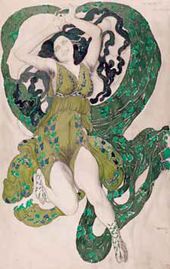 Лев БАКСТ. Костюм нимфы из балета «Нарцисс». 1911