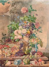 П.Ф. СОКОЛОВ. Цветы и фрукты. 1840-е