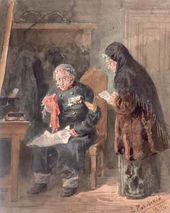 В.Е. МАКОВСКИЙ. В казначействе в ожидании пенсии. 1879