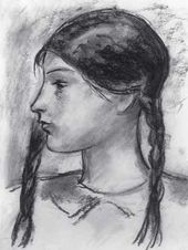 Девочка с косичками. 1928