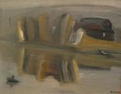 А.В. ВЕТРОГОНСКИЙ. Река и рыбак. 2004