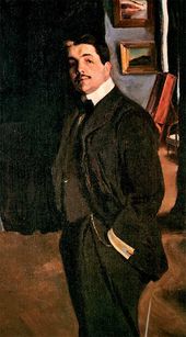 Л.С. БАКСТ. Портрет С.П.Дягилева с няней. 1906. Фрагмент