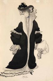 Л.С. БАКСТ. Эскиз костюма для Л.П.Бакст. 1903