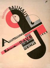 Йост ШМИДТ. Афиша выставки «Баухауса» в Веймаре. 1923