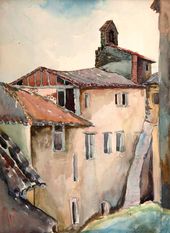 Ладо Гудиашвили. Дом в деревне Брюникель. 1924