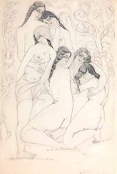 Ладо Гудиашвили. Купальщицы. 1921