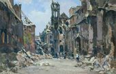 П.Н. КРЫЛОВ. Здание гестапо. 1945