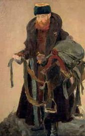 Этюд к картине «Сбор на охоту с борзыми». 1914