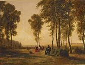 Пейзаж с гуляющими. 1869