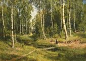 Ручей в березовом лесу. 1883