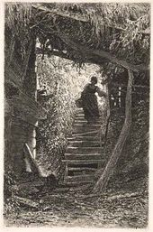 Крестьянка, сходящая с лестницы. 1875