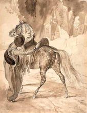 К.П. БРЮЛЛОВ. Турок, садящийся на коня. 1835