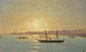 Корабли при закате cолнца. 1870-е
