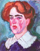 И.И. МАШКОВ. Женский портрет. Голова (Е.И.Киркальди?). 1910