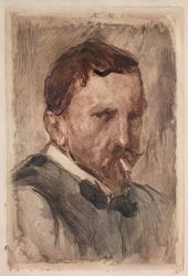 В.А.СЕРОВ (?) Автопортрет. 1909
