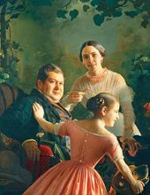 С.К. ЗАРЯНКО. Портрет семьи Турчаниновых. 1848
