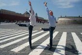 Жюльен Лестель, Гийе Порте. Красная площадь, Москва. Май 2010 г.