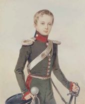 П.Ф. СОКОЛОВ. Портрет великого князя Александра Николаевича. 1828
