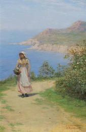 Дорога у берега моря. 1880-е