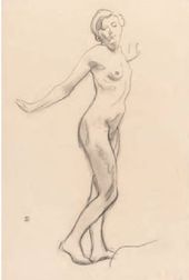 В.А. СЕРОВ. Натурщица с отставленной правой рукой. 1909-1911