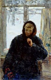А.П. ТКАЧЕВ. Зина у окна. 1955