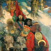 Джордж ГЕНРИ и Эдвард Аткинсон ХОРНЕЛ. Друиды - срезание омелы. 1890