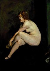 Джордж БЕЛЛОУЗ. Обнаженная, Мисс Лесли Холл. 1909