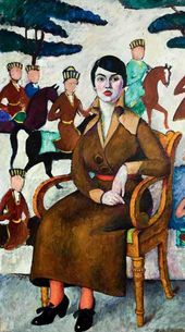 И.И. МАШКОВ. Портрет дамы в кресле. 1913
