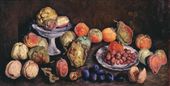 И.И. МАШКОВ. Фрукты с сельскохозяйственной выставки. Айва и персики. 1939