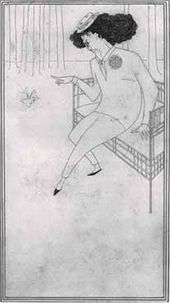 Обри БЕРДСЛИ. Карикатура на Джеймса Уистлера. Ок. 1893-1894