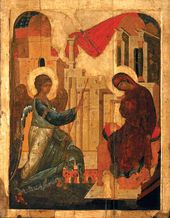 Андрей РУБЛЕВ (ок.1360–1430) и Даниил ЧЕРНЫЙ. Благовещенье. 1408