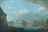 Ф.Я. АЛЕКСЕЕВ (1753/1754?–1824). Вид Дворцовой набережной от Петропавловской крепости. 1794